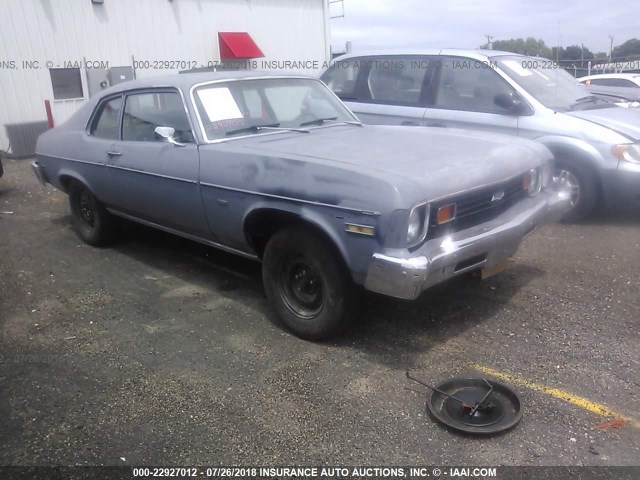 1Y27H3L210638 - 1973 CHEVROLET NOVA GRAY photo 1