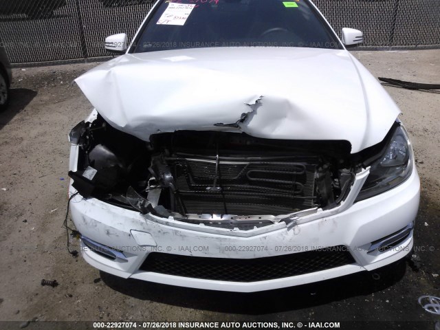 WDDGJ4HB8FG420264 - 2015 MERCEDES-BENZ C 250 WHITE photo 6