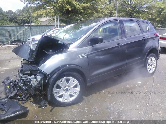 1FMCU0F78GUC37579 - 2016 FORD ESCAPE S GRAY photo 2