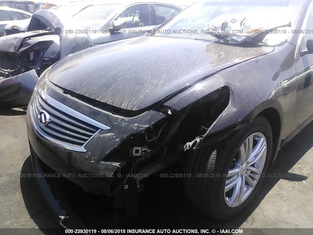 JN1CV6AP1AM403110 - 2010 INFINITI G37 SPORT BLACK photo 6