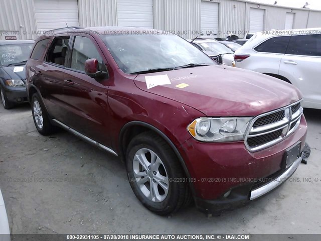 1D4RE4GG0BC630981 - 2011 DODGE DURANGO CREW RED photo 1