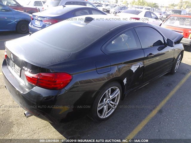 WBA3R5C54EK189123 - 2014 BMW 435 XI BLACK photo 4