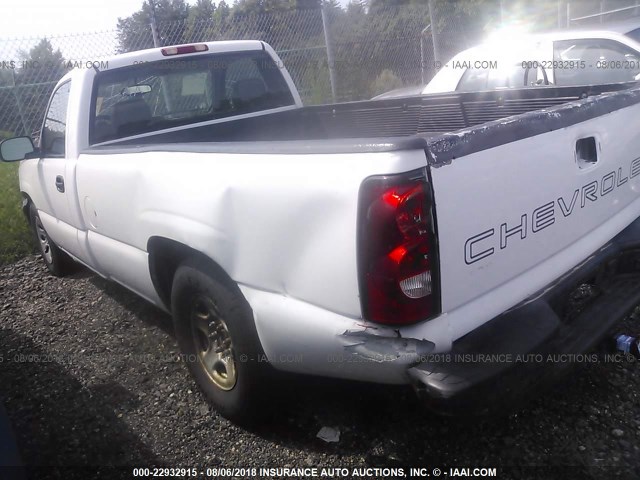 1GCEC14X65Z209224 - 2005 CHEVROLET SILVERADO C1500 WHITE photo 3