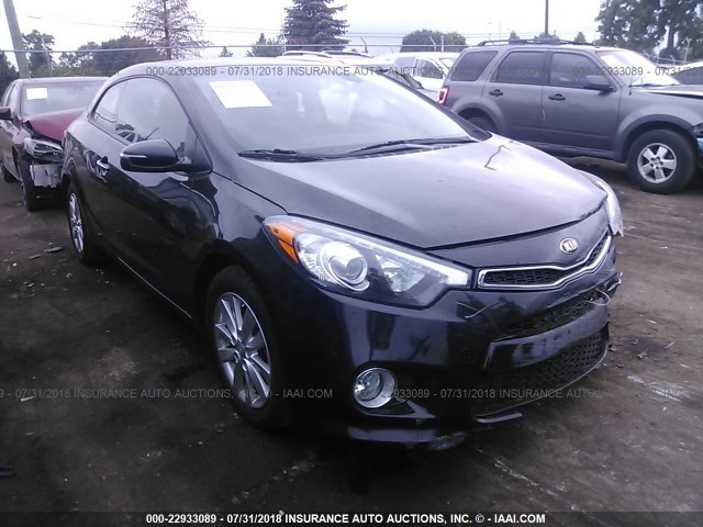 KNAFX6A86G5657649 - 2016 KIA FORTE EX BLACK photo 1