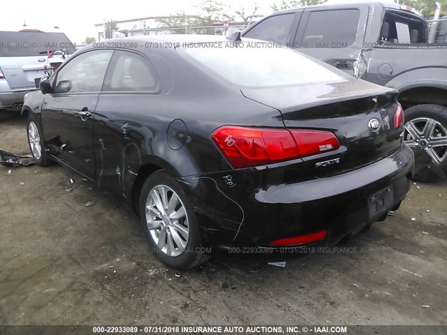 KNAFX6A86G5657649 - 2016 KIA FORTE EX BLACK photo 3