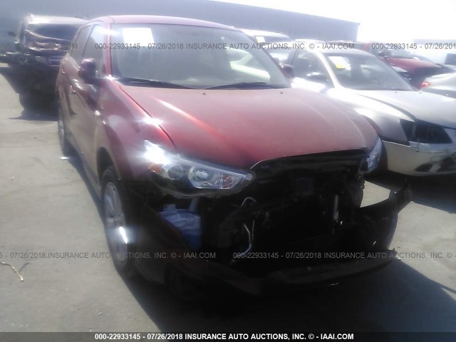 4A4AR3AU7FE052615 - 2015 MITSUBISHI OUTLANDER SPORT ES RED photo 6