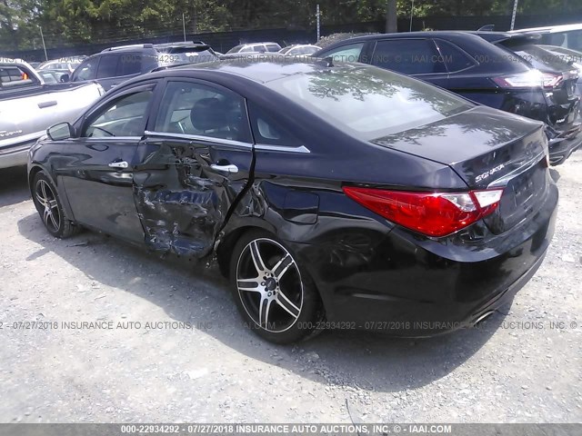 5NPEC4ACXCH438058 - 2012 HYUNDAI SONATA SE/LIMITED BLACK photo 3