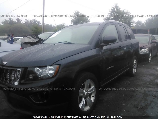 1C4NJDEB0ED904824 - 2014 JEEP COMPASS LATITUDE BLACK photo 2