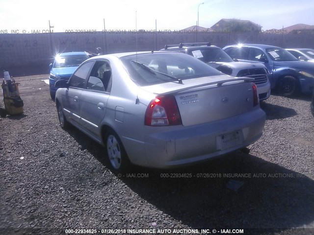 KNAFB161045143000 - 2004 KIA SPECTRA GS/GSX SILVER photo 3