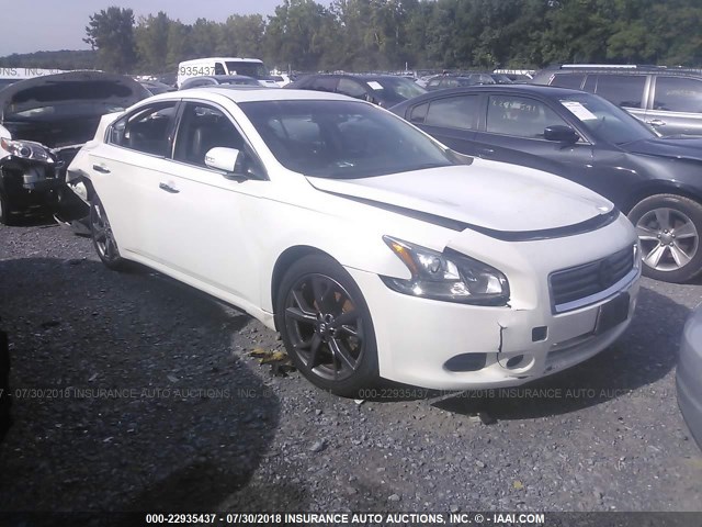 1N4AA5AP4DC843087 - 2013 NISSAN MAXIMA S/SV WHITE photo 1