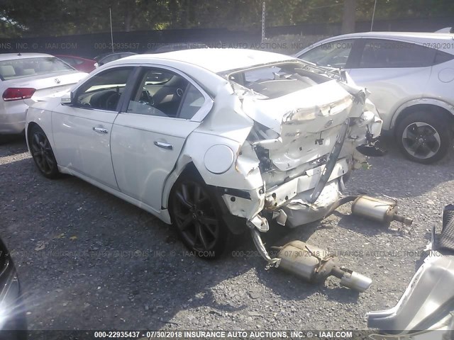 1N4AA5AP4DC843087 - 2013 NISSAN MAXIMA S/SV WHITE photo 3