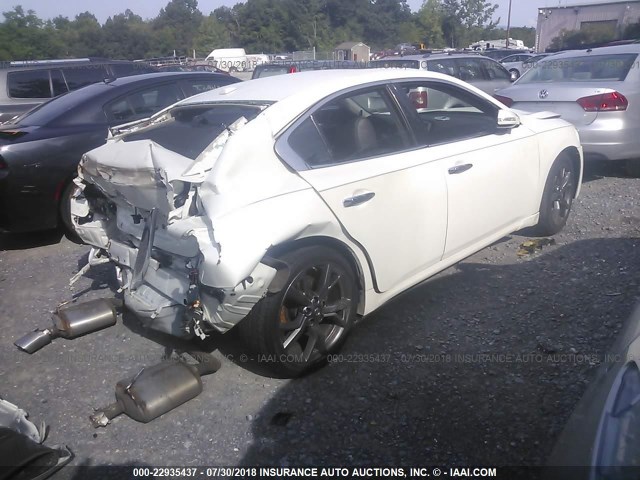 1N4AA5AP4DC843087 - 2013 NISSAN MAXIMA S/SV WHITE photo 4