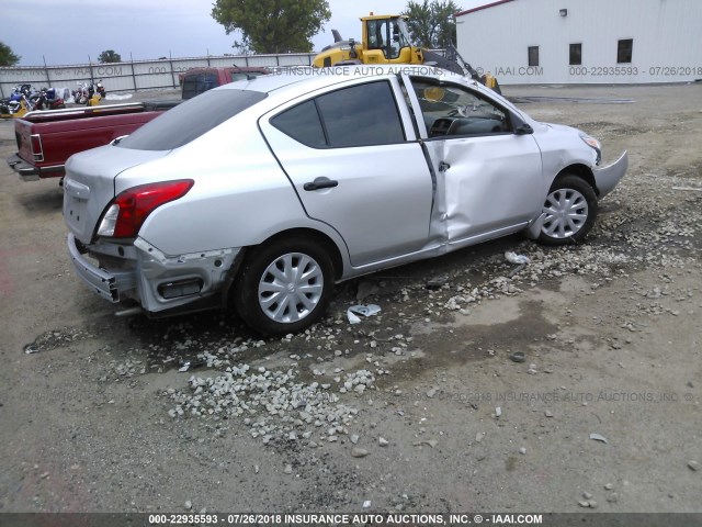 3N1CN7AP7HL897869 - 2017 NISSAN VERSA S/S PLUS/SV/SL SILVER photo 4