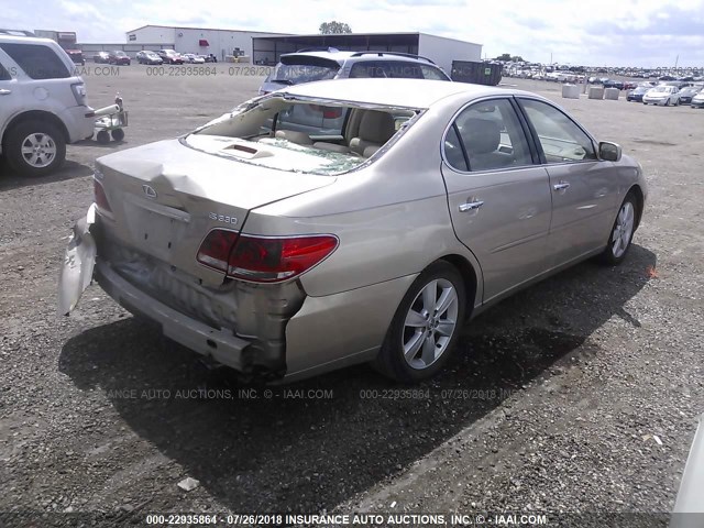 JTHBA30GX55108039 - 2005 LEXUS ES 330 TAN photo 4