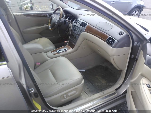 JTHBA30GX55108039 - 2005 LEXUS ES 330 TAN photo 5