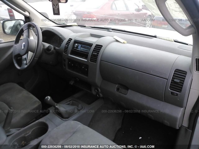 1N6BD06T26C428283 - 2006 NISSAN FRONTIER KING CAB XE SILVER photo 5