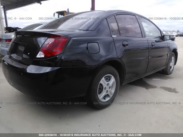 1G8AF52F95Z152454 - 2005 SATURN ION LEVEL 1 BLACK photo 4