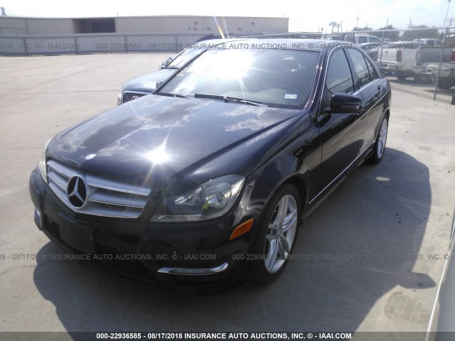 WDDGF4HB2DR242287 - 2013 MERCEDES-BENZ C 250 BLACK photo 2