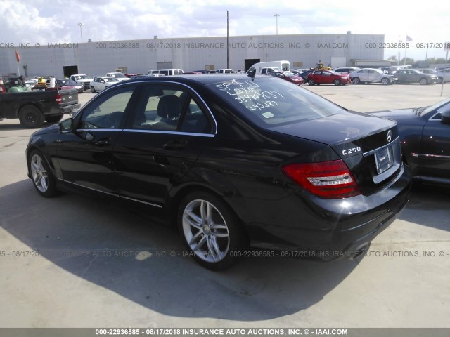 WDDGF4HB2DR242287 - 2013 MERCEDES-BENZ C 250 BLACK photo 3