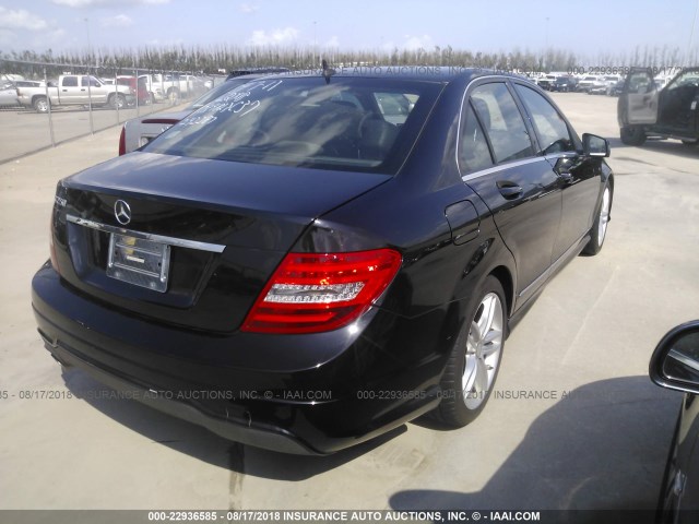 WDDGF4HB2DR242287 - 2013 MERCEDES-BENZ C 250 BLACK photo 4