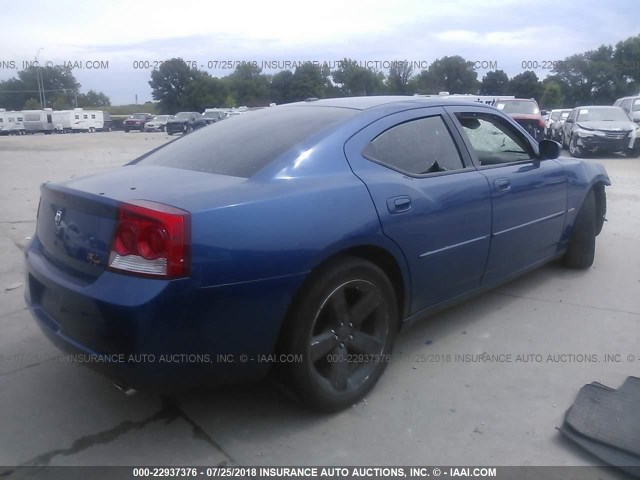 2B3CA5CT8AH100939 - 2010 DODGE CHARGER R/T BLUE photo 4