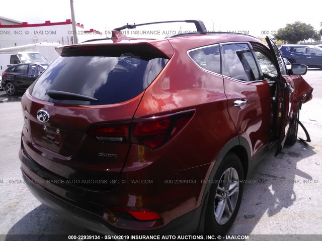 5XYZU3LB8HG498688 - 2017 HYUNDAI SANTA FE SPORT  ORANGE photo 4