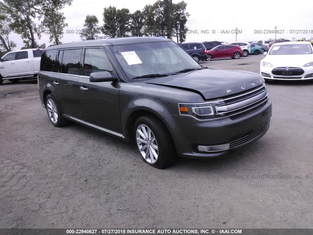 2FMGK5D83HBA00800 - 2017 FORD FLEX LIMITED GRAY photo 1