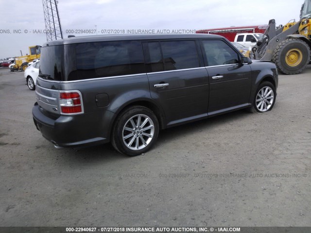 2FMGK5D83HBA00800 - 2017 FORD FLEX LIMITED GRAY photo 4