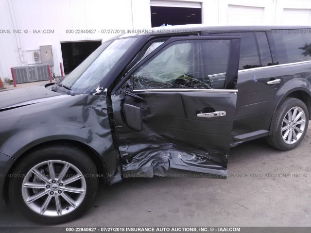 2FMGK5D83HBA00800 - 2017 FORD FLEX LIMITED GRAY photo 6