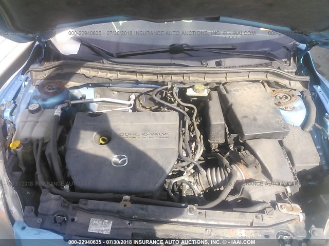 JM1BL1H62A1327543 - 2010 MAZDA 3 S BLUE photo 10