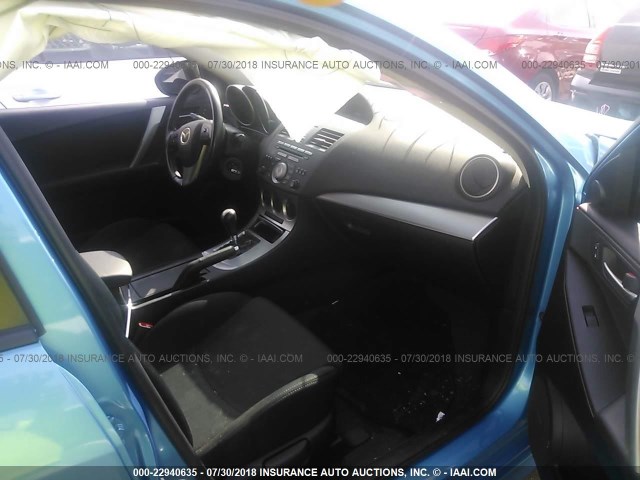 JM1BL1H62A1327543 - 2010 MAZDA 3 S BLUE photo 5