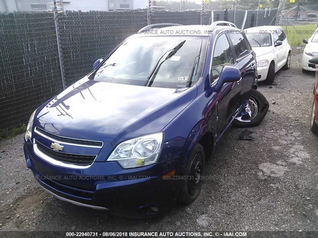 3GNAL4EK2DS561612 - 2013 CHEVROLET CAPTIVA LTZ BLUE photo 2