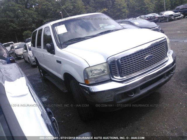 1FMNU41L32EA97724 - 2002 FORD EXCURSION XLT WHITE photo 1