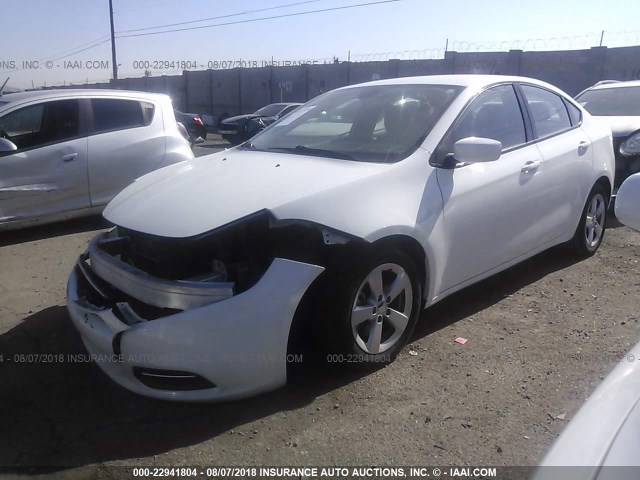 1C3CDFBB3FD320289 - 2015 DODGE DART SXT WHITE photo 2