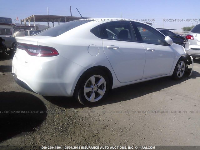 1C3CDFBB3FD320289 - 2015 DODGE DART SXT WHITE photo 4