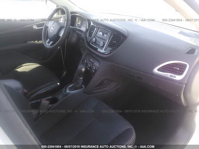 1C3CDFBB3FD320289 - 2015 DODGE DART SXT WHITE photo 5