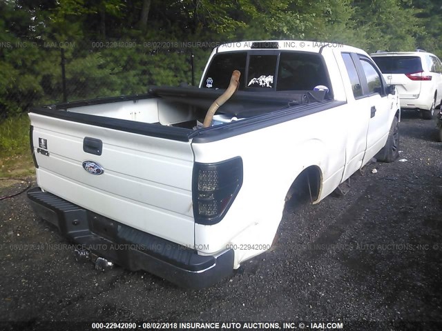 1FTFX1EV5AKB22519 - 2010 FORD F150 SUPER CAB WHITE photo 4