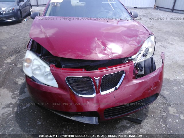 1G2ZF55B064193401 - 2006 PONTIAC G6 SE RED photo 6