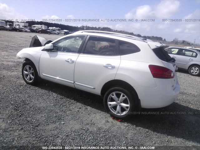 JN8AS5MT1BW171019 - 2011 NISSAN ROGUE S/SV/KROM WHITE photo 3