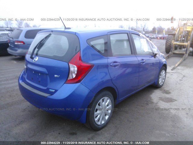 3N1CE2CP8GL377260 - 2016 NISSAN VERSA NOTE S/S PLUS/SV/SL/SR BLUE photo 4