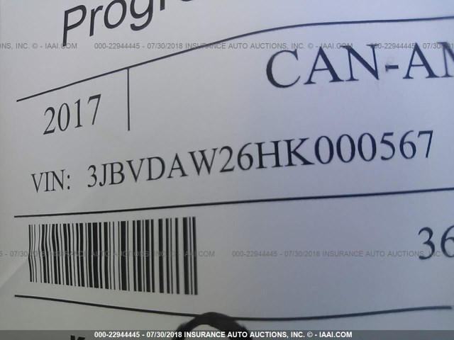 3JBVDAW26HK000567 - 2017 CAN-AM MAVERICK X3 X DS TURBO R BLACK photo 9