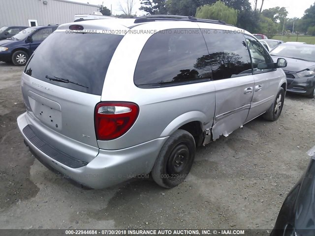 2D4GP44L05R167965 - 2005 DODGE GRAND CARAVAN SXT SILVER photo 4