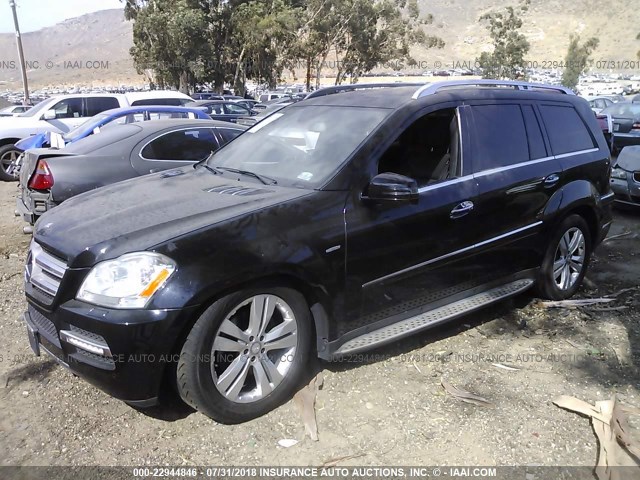 4JGBF2FE0CA789010 - 2012 MERCEDES-BENZ GL 350 BLUETEC BLACK photo 2