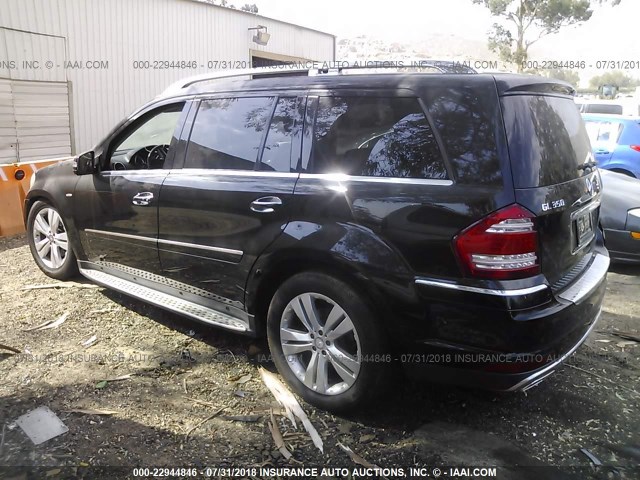 4JGBF2FE0CA789010 - 2012 MERCEDES-BENZ GL 350 BLUETEC BLACK photo 3