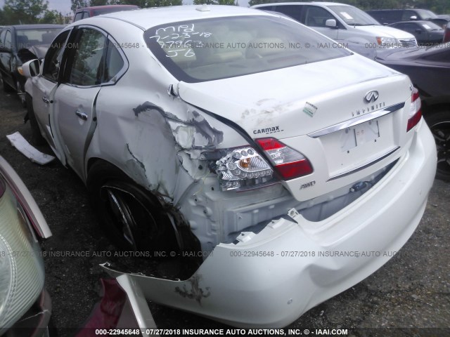 JN1BY1AR3EM320629 - 2014 INFINITI Q70 3.7 WHITE photo 3