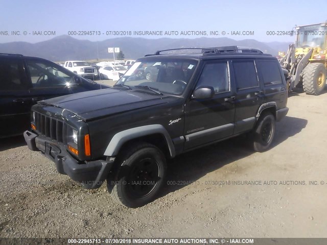 1J4FJ68S3WL229662 - 1998 JEEP CHEROKEE SPORT/CLASSIC GREEN photo 2