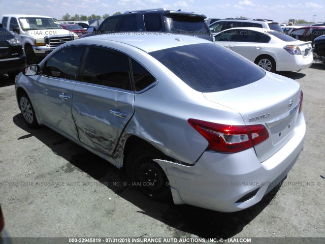 3N1AB7AP1HL711288 - 2017 NISSAN SENTRA S/SV/SR/SL SILVER photo 3