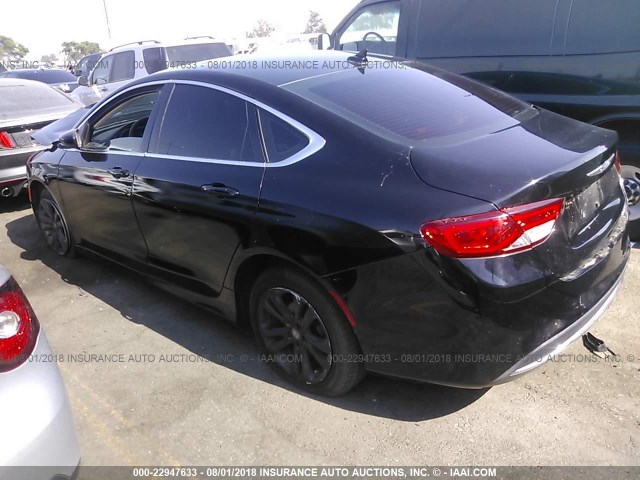 1C3CCCABXGN161124 - 2016 CHRYSLER 200 LIMITED BLACK photo 3