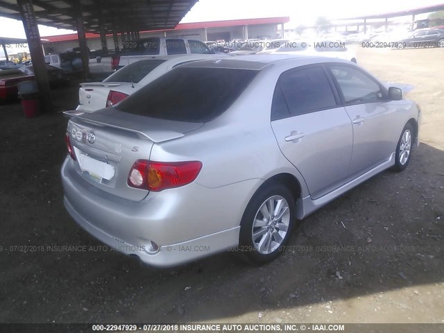 2T1BU4EE4AC416066 - 2010 TOYOTA COROLLA S/LE/XLE SILVER photo 4