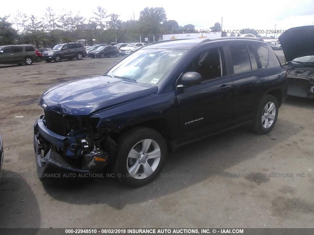 1C4NJDBB0GD782327 - 2016 JEEP COMPASS SPORT BLUE photo 2